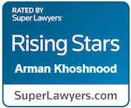 Rated by Super Lawyers Rising Stars Arman Khoshnood SuperLawyers.com